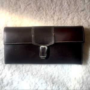 Ann Taylor Loft leather clutch